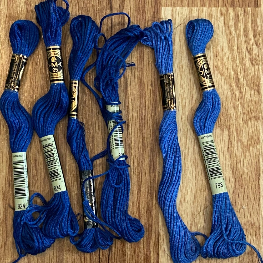 DMC Blue Embroidery Floss Set NWT